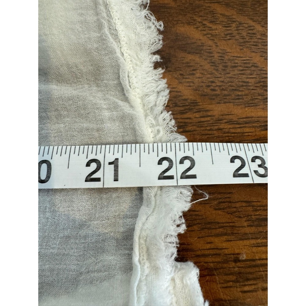 FP One Blouse Womens Small White Sheer Gauze Button Front Ruffle Top - Picture 6 of 6